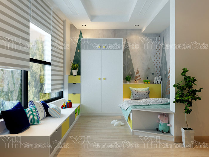 Thiết kế nội thất phòng ngủ bé trai – Vinhome GreenBay