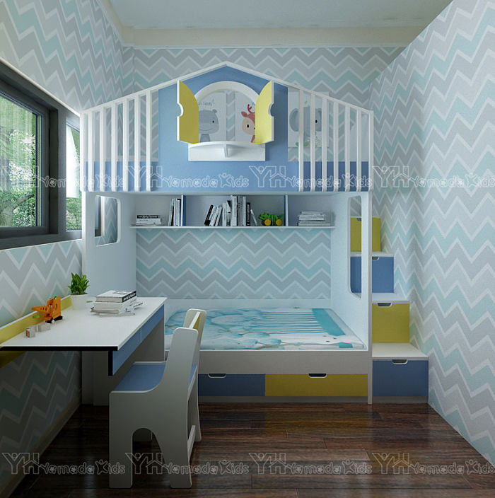 Thiết kế phòng ngủ nhỏ cho 2 bé